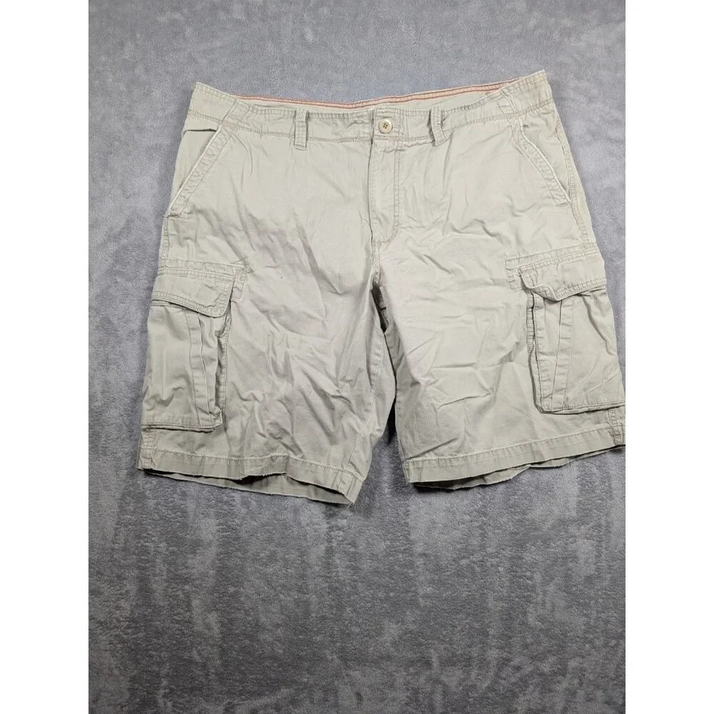 Route 66 Mens Cargo Shorts Size 42 Beige Pockets Outdoor Casual Hiking Adventure